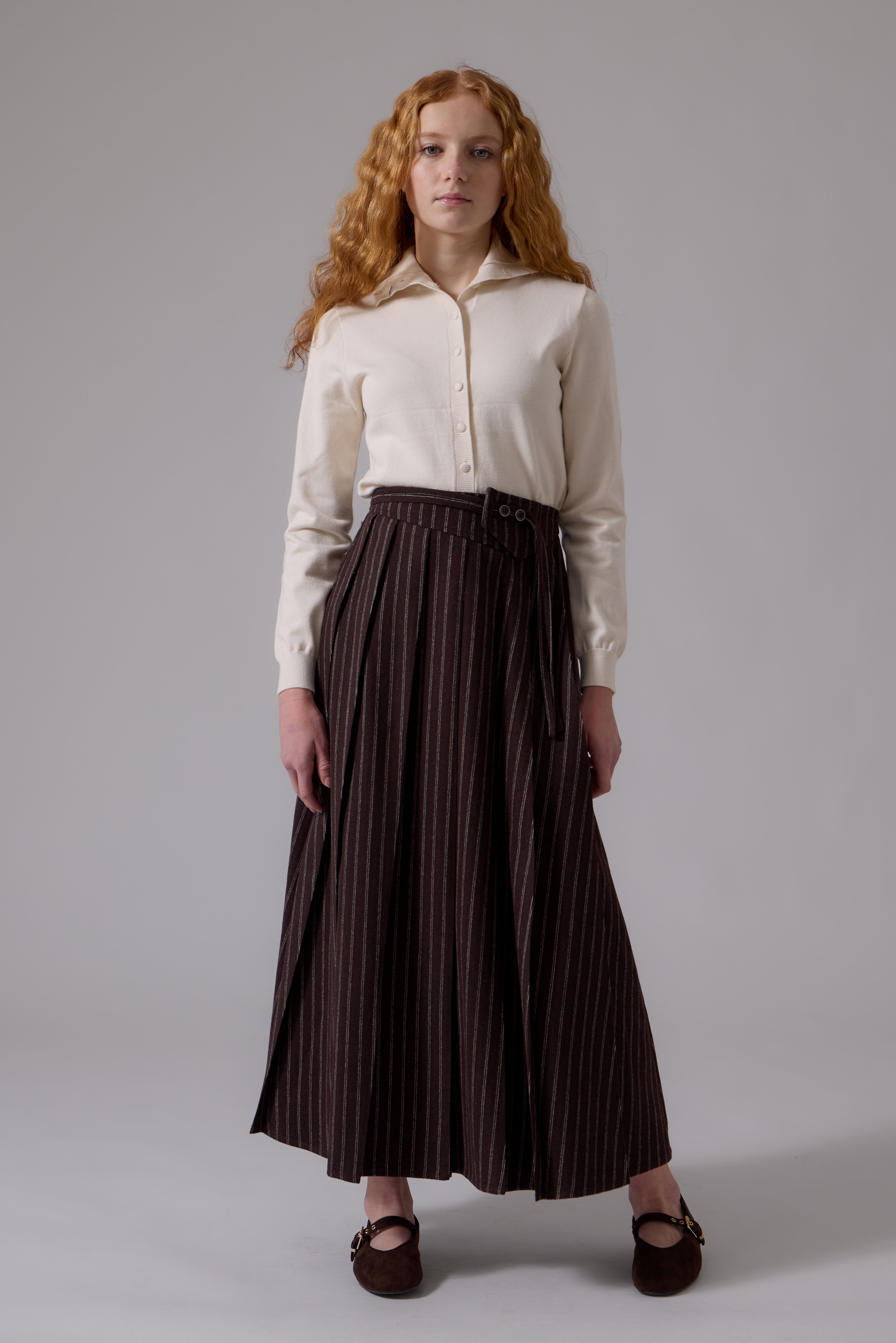 Soir Chocolate Lyla Midi Skirt