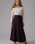 Soir Chocolate Lyla Midi Skirt