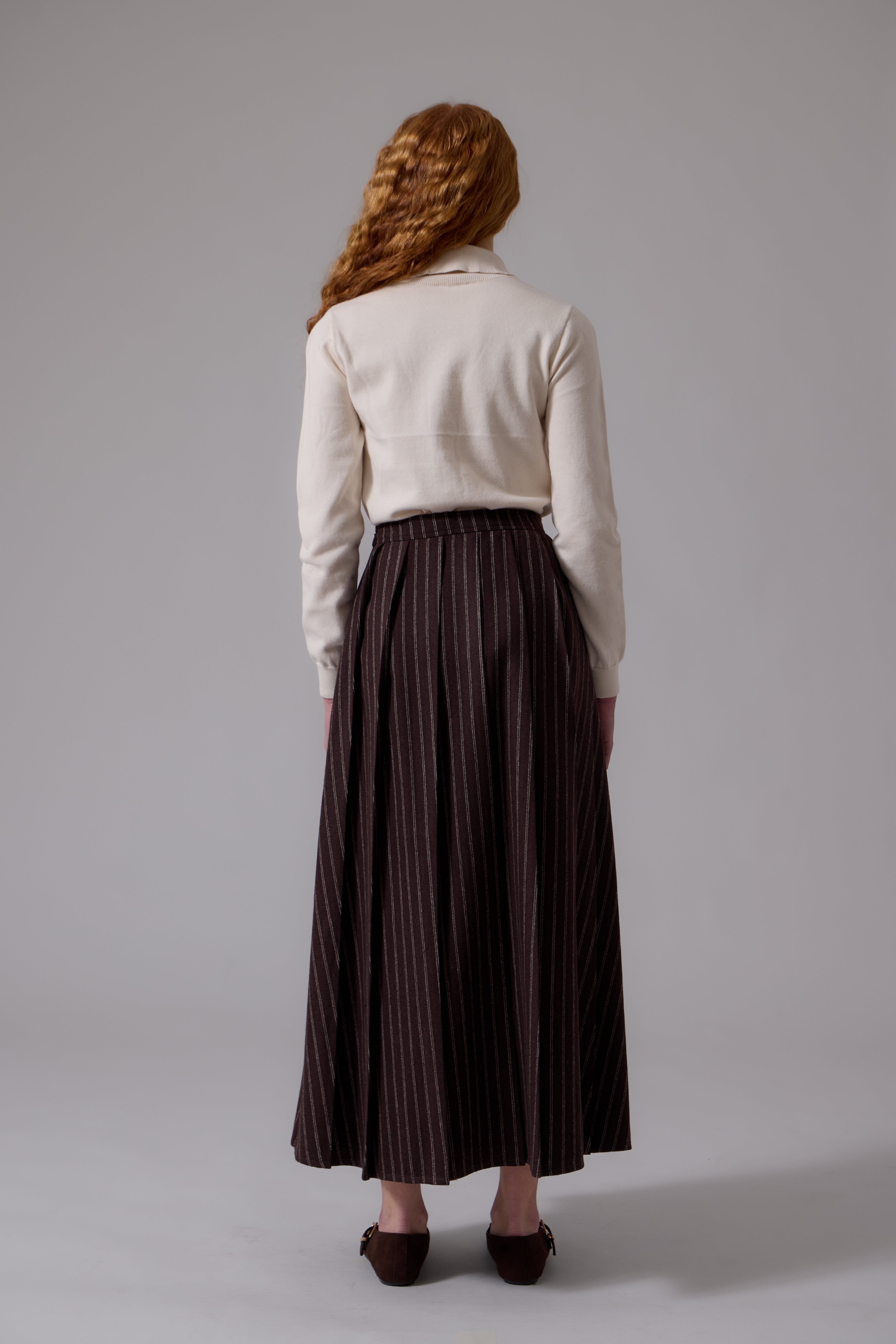 Soir Chocolate Lyla Midi Skirt