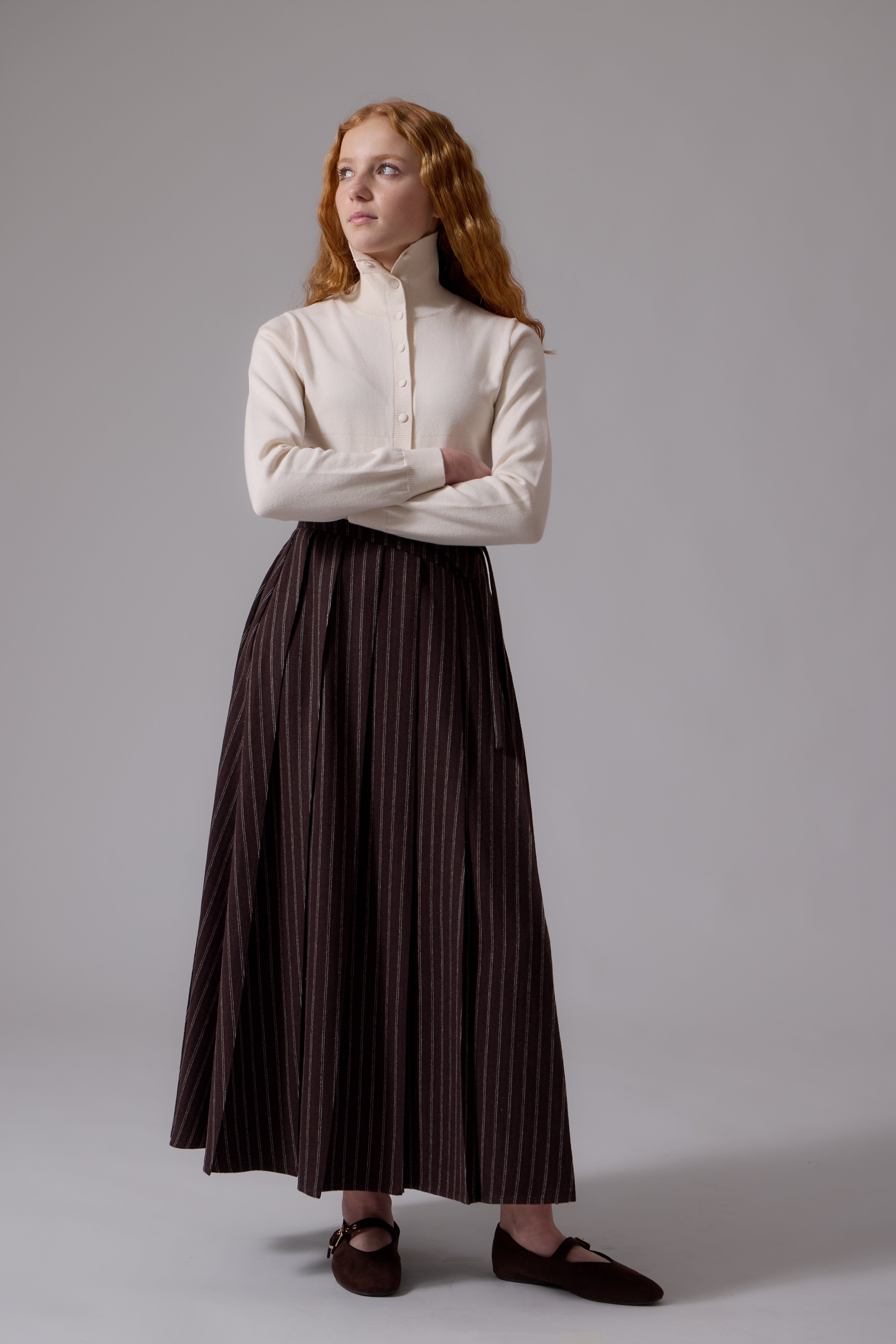 Soir Chocolate Lyla Midi Skirt