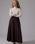 Soir Chocolate Lyla Midi Skirt
