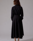 Soir Black Rown Midi Skirt