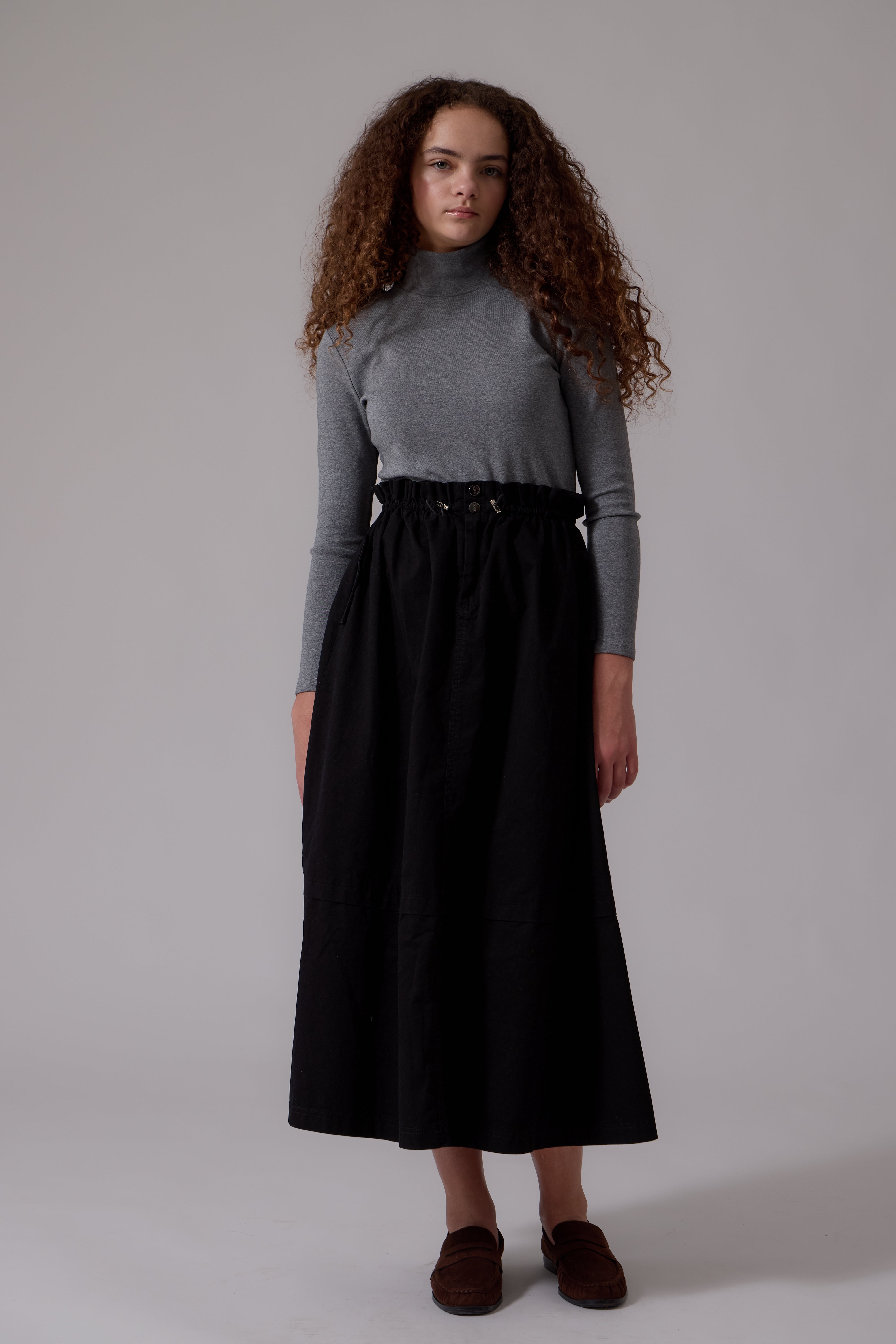 Soir Black Rown Midi Skirt