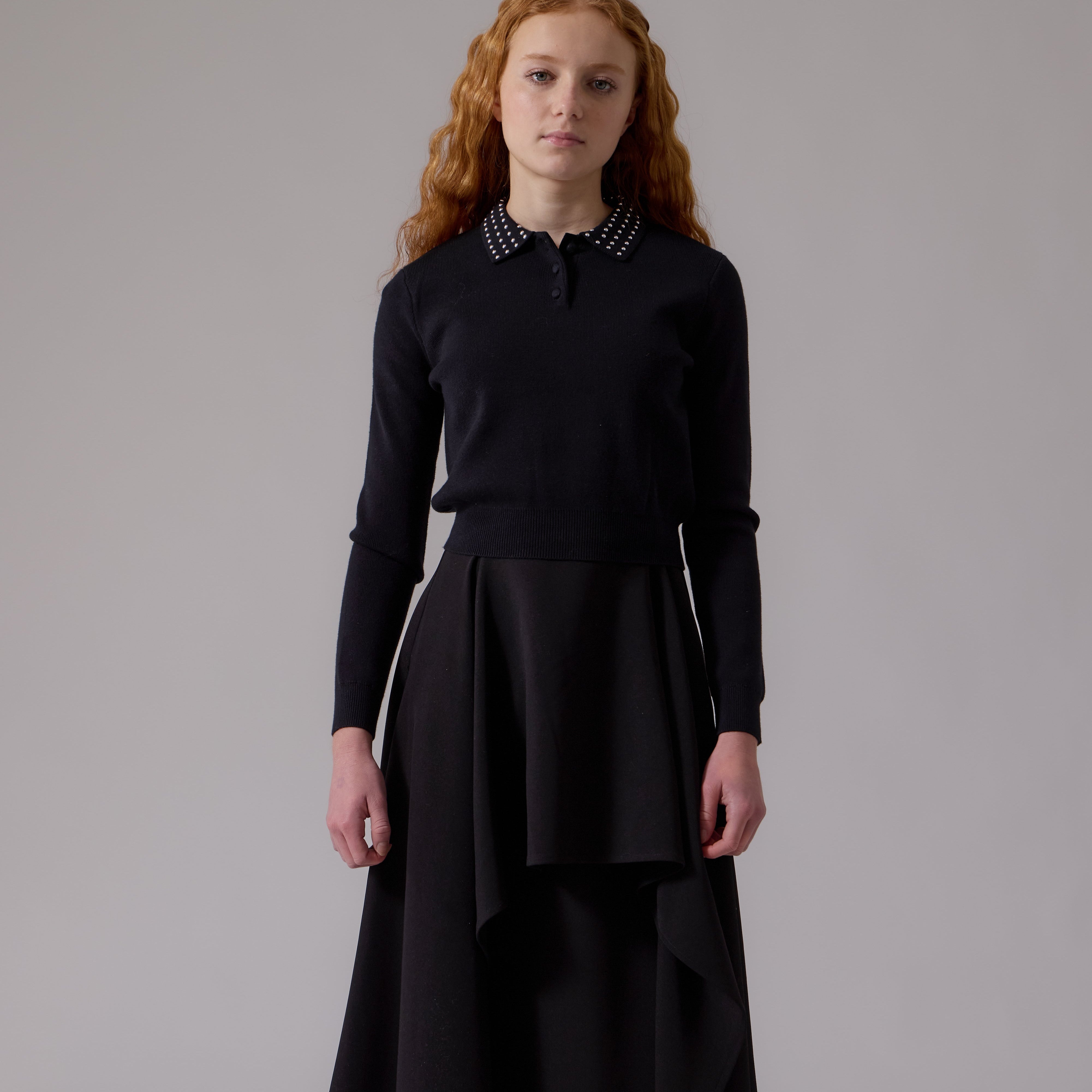 Soir Black Raquel Midi Skirt