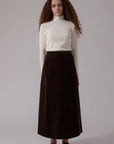 Soir Chocolate Harlow Midi Skirt
