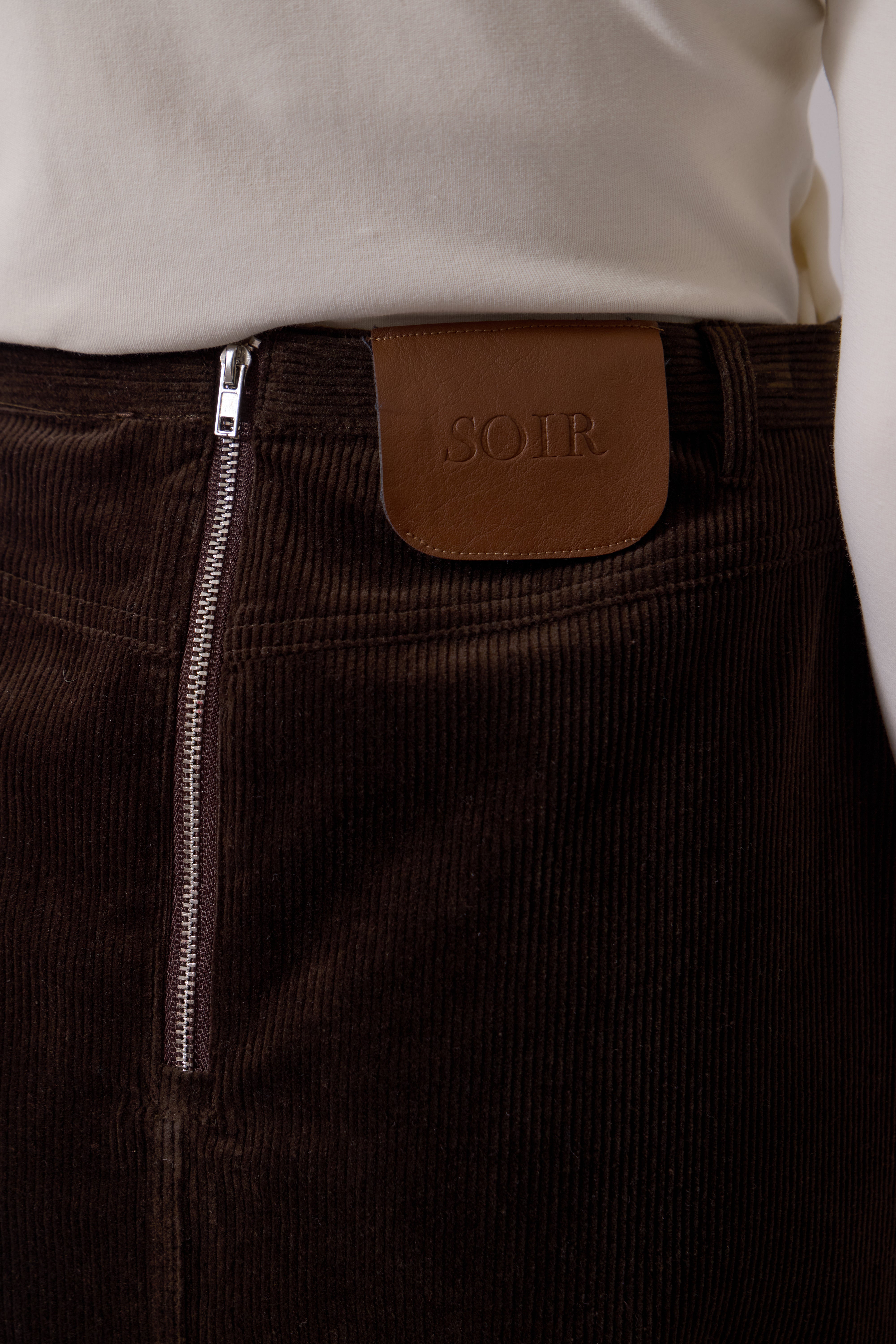 Soir Chocolate Harlow Midi Skirt