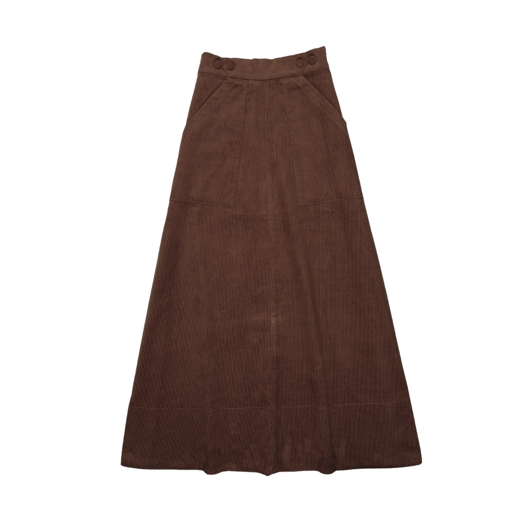 Urban Edge Brown Corduroy Pocket Skirt