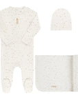 Ely's And Co Ivory Tan Bunny Footie Set