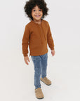 Crew Kids Camel Piped Top