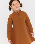 Crew Kids Camel Piped Dress