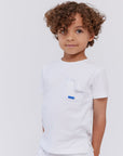 Crew Kids White Mix Media Tee