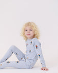 Crew Kids Light Blue Teddy Pajamas