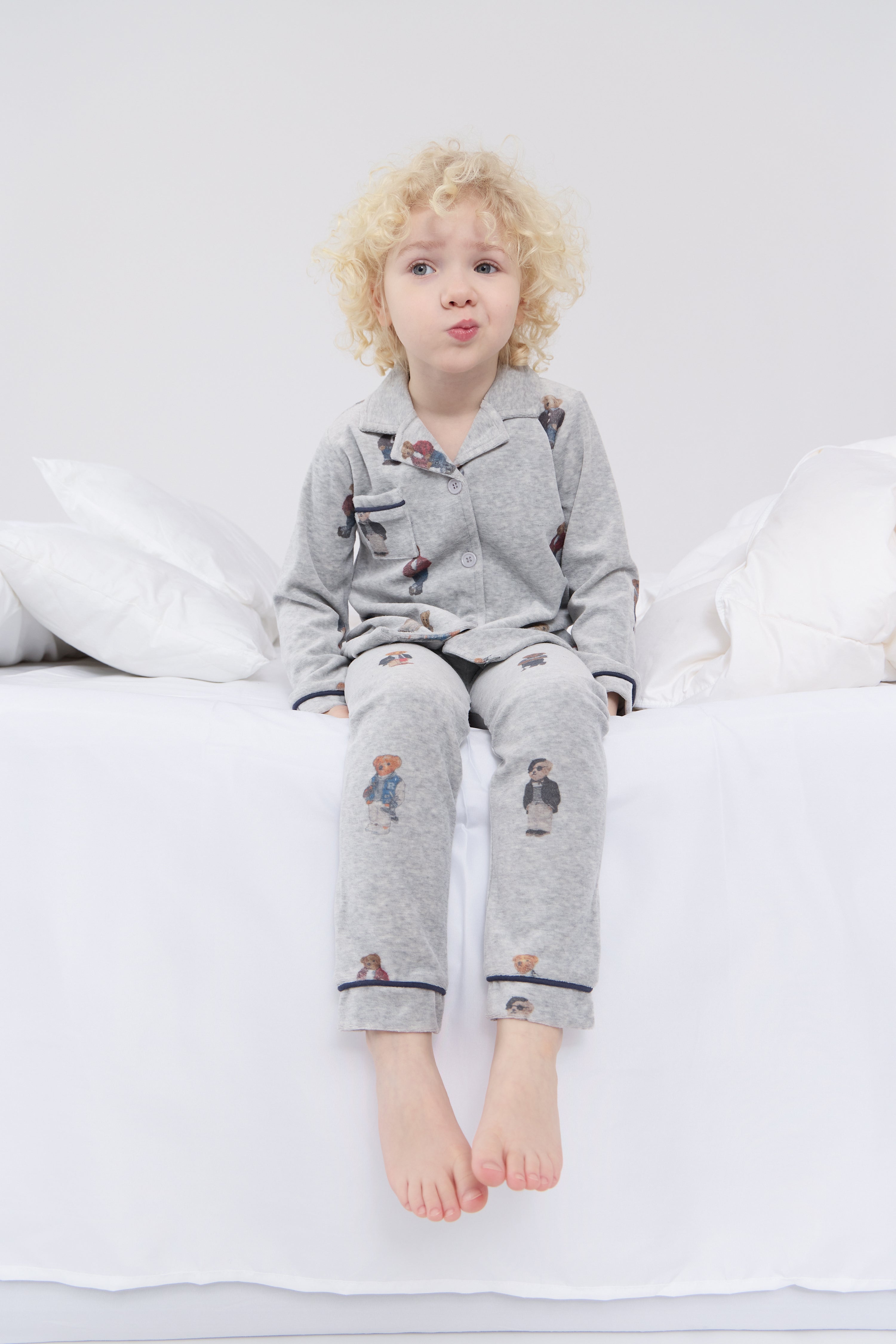 Crew Kids Navy Bear Pajama