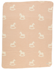 Bebe Organic Faded Rose Cuddle Horse Blanket