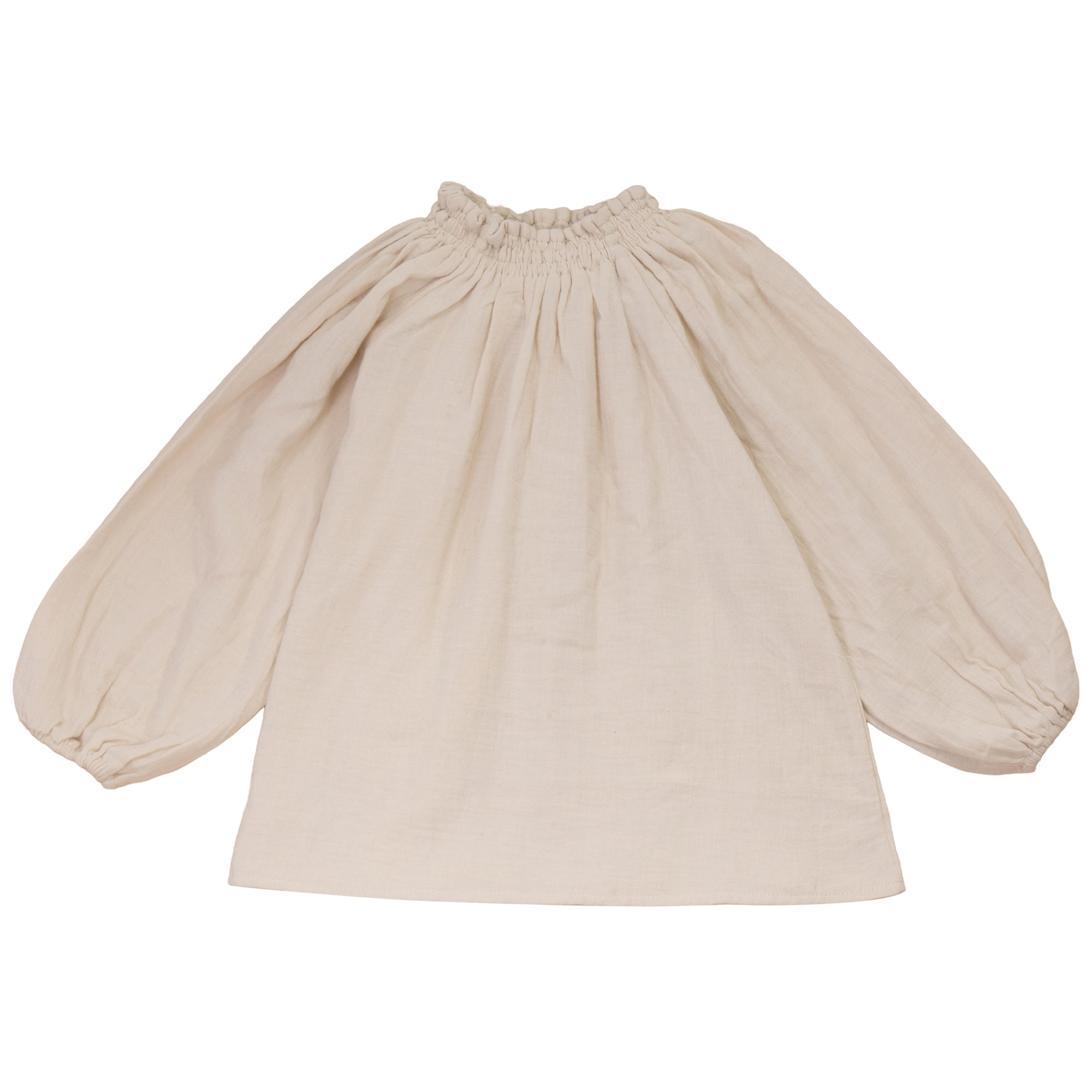 Calla Lili Cream Girls Blouse With Smocking
