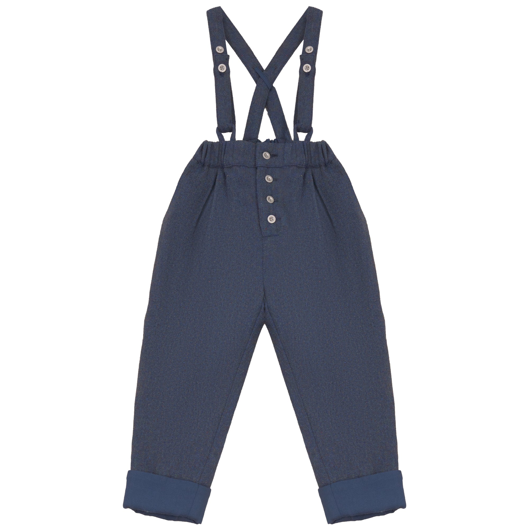 Calla Lili Blue Boys Pants With Suspender