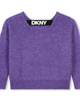 DKNY Purple Sweater With Logo Band