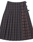 Degree Brown Plaid Pleated Skirt