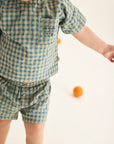 My Little Cozmo Blue Gingham Baby Set