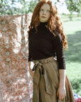 Gem Coper Bow Detail Taffeta Skirt