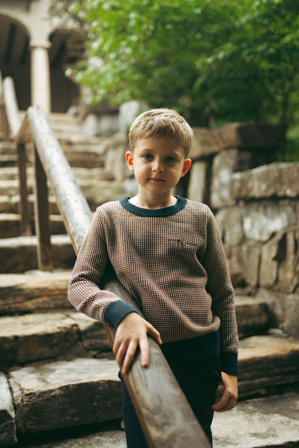 Sweet Threads Amber Navy Crew Sweater