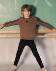 Kix Brown Piping Detail Sweatshirt