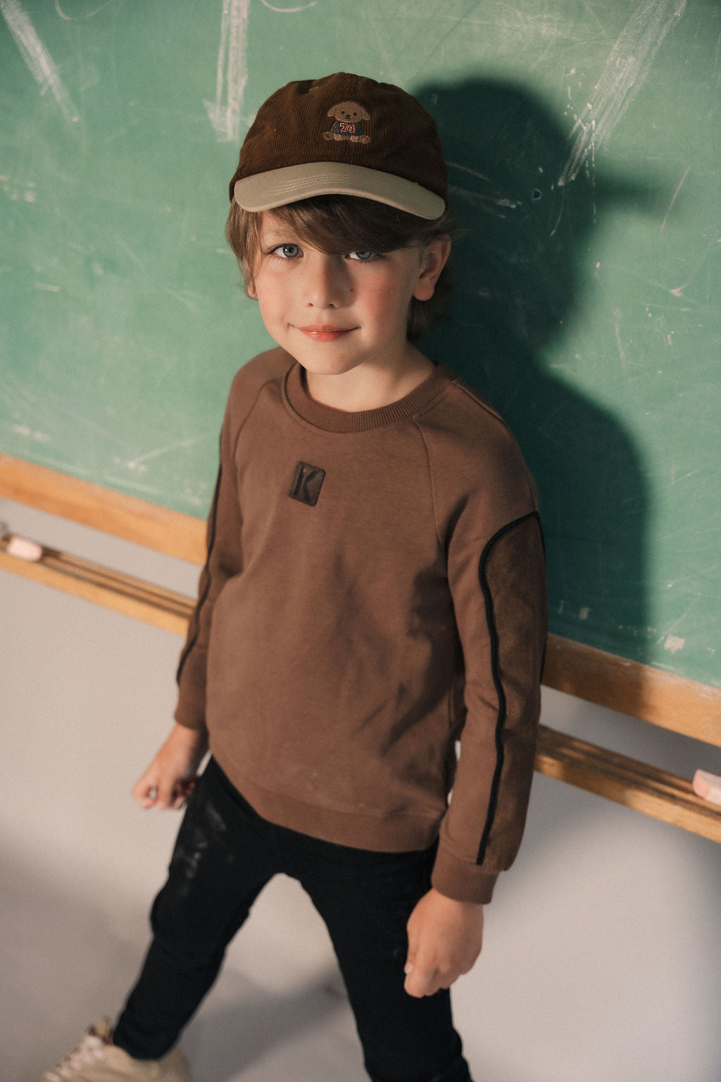 Kix Brown Piping Detail Sweatshirt
