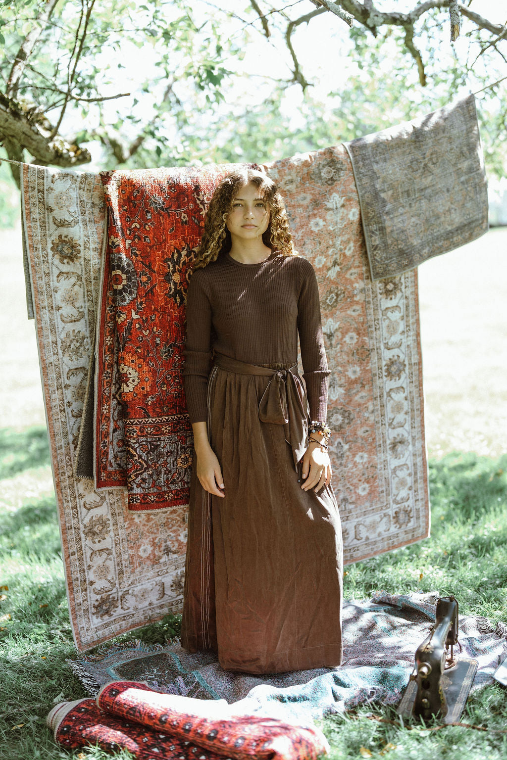 Gem Taupe Brooch Turtleneck