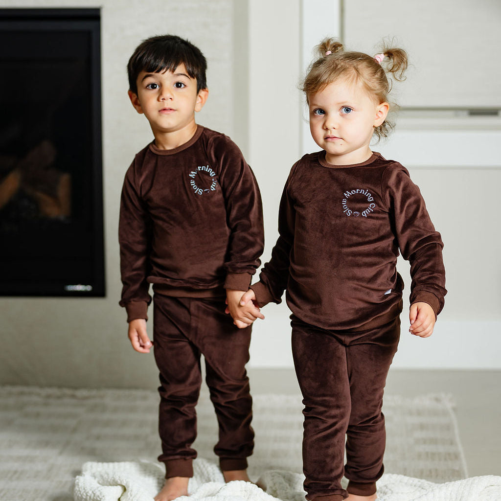 Pouf Brown Velour Pajama