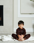Pouf Brown And Blue Pajamas