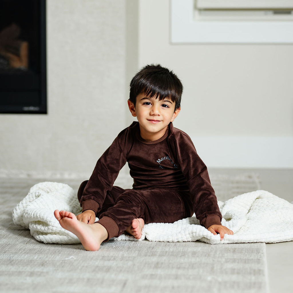 Pouf Brown Velour Pajama