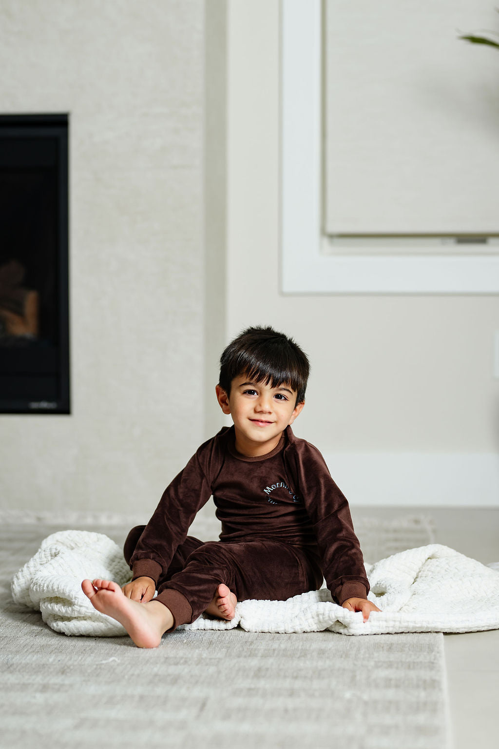 Pouf Brown Velour Pajama