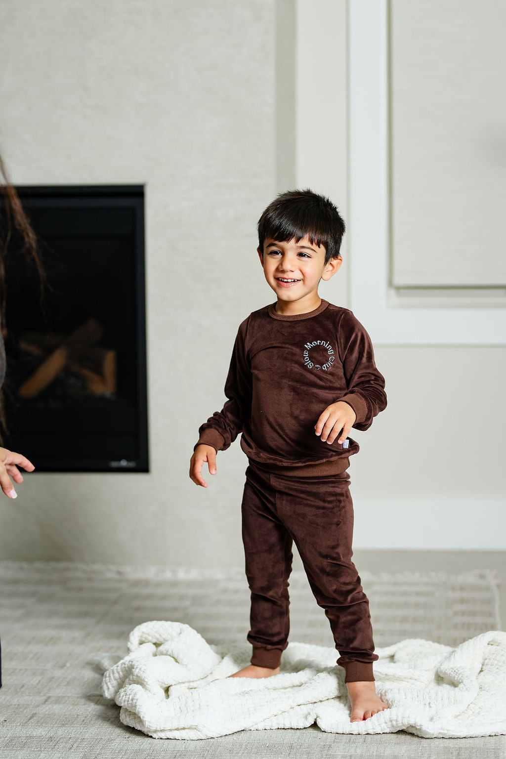 Pouf Brown Velour Pajama