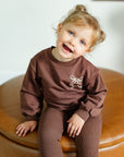 Pouf Rosy Brown Bow Sweatsuit