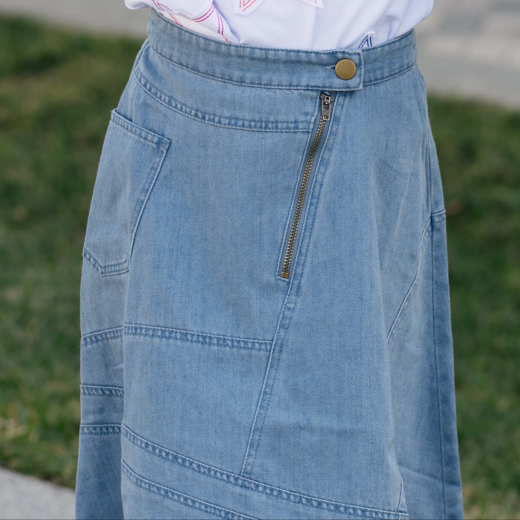 Froo Style Light Denim Kai Skirt