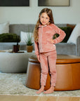 Pouf Pink Velour Grandpa Pajama