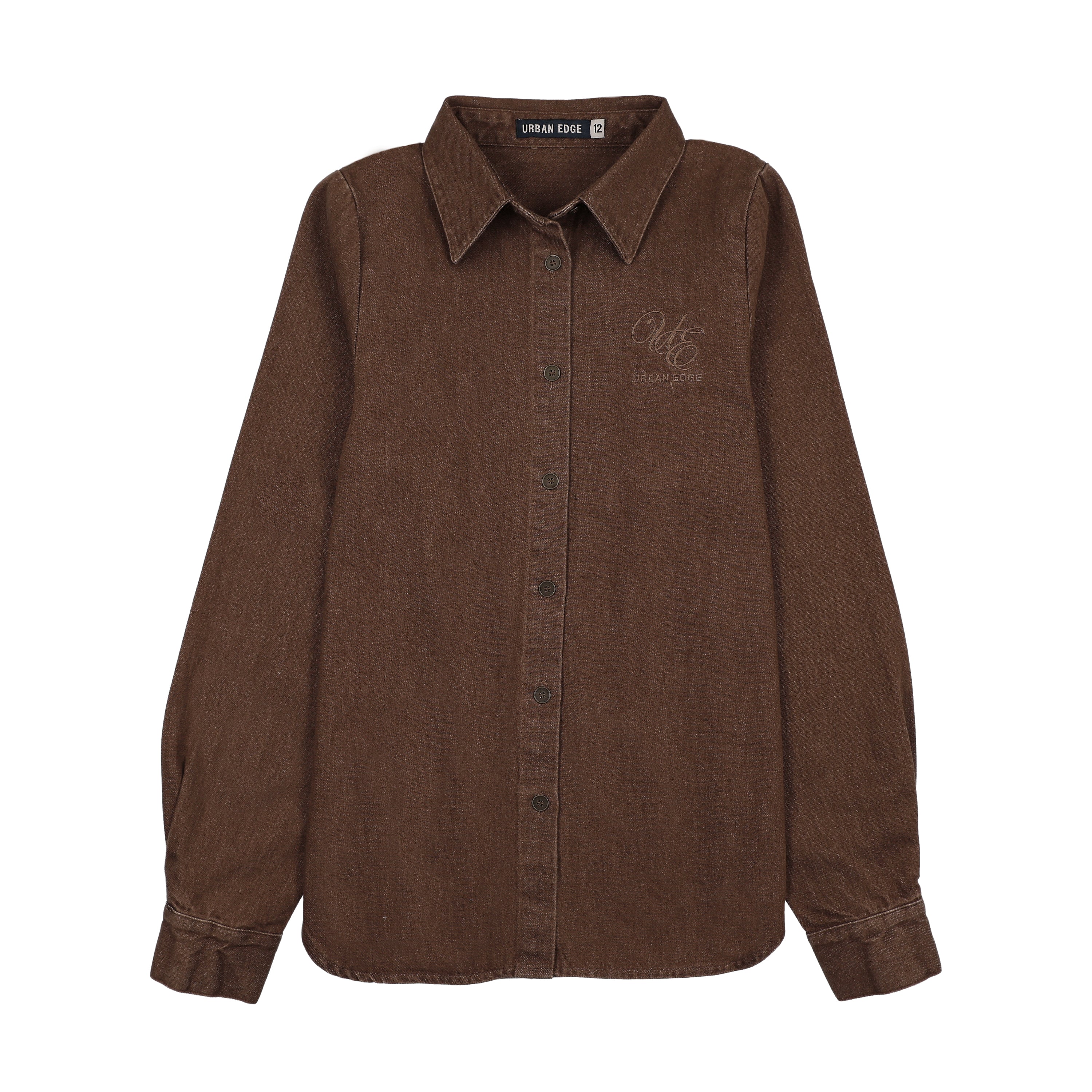 Urban Edge Brown Denim Shirt