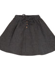 Calla Lili Grey/Brown Tweed Skirt With Drawstring