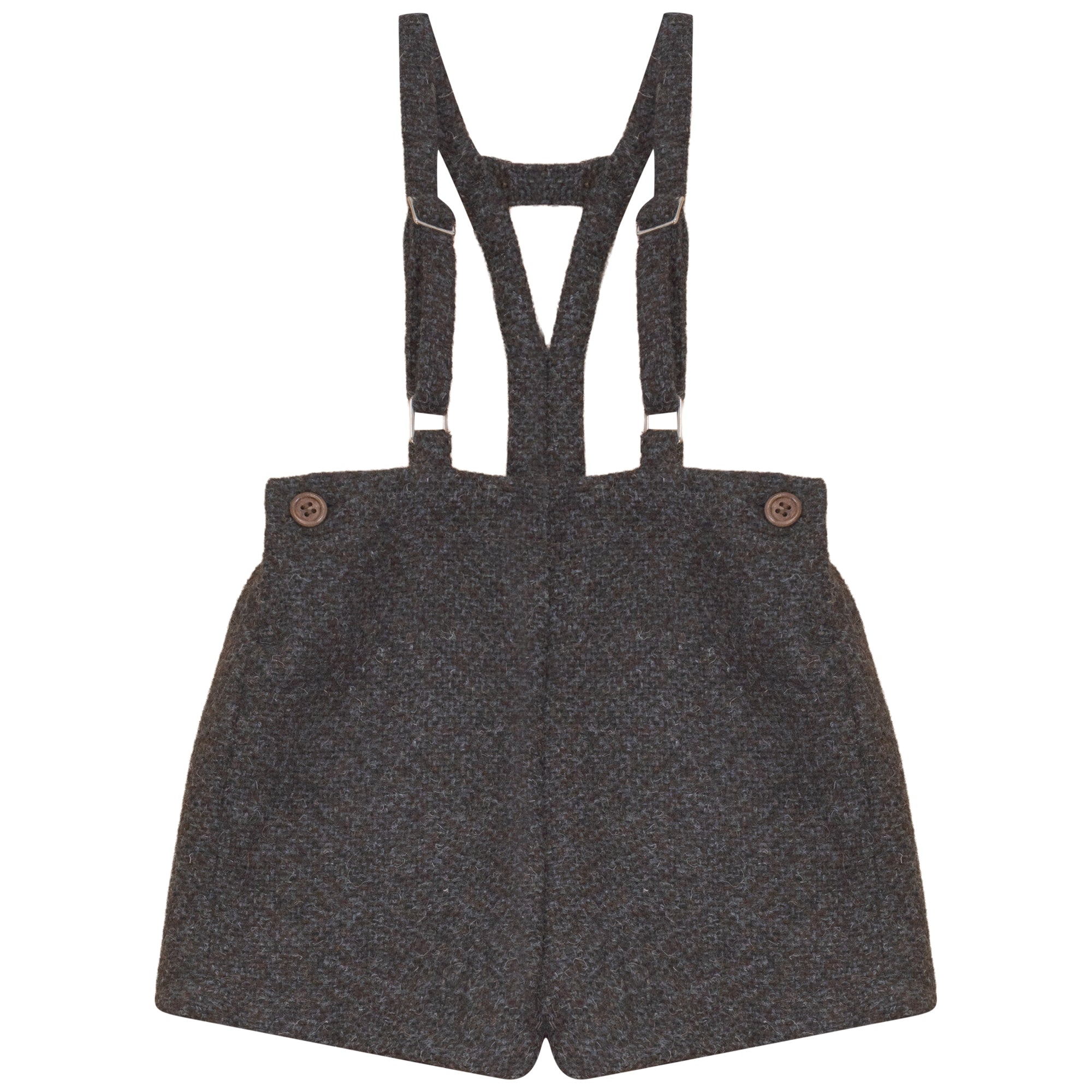 Calla Lili Grey/Brown Tweed Short With Suspender