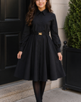 Twinset Black Long Flannel Dress