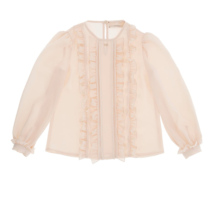 Elisabetta Franchi Georgette Tunic With Ruffle