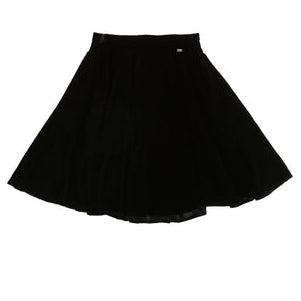 Elisabetta Franchi Black Velvet Midi Skirt