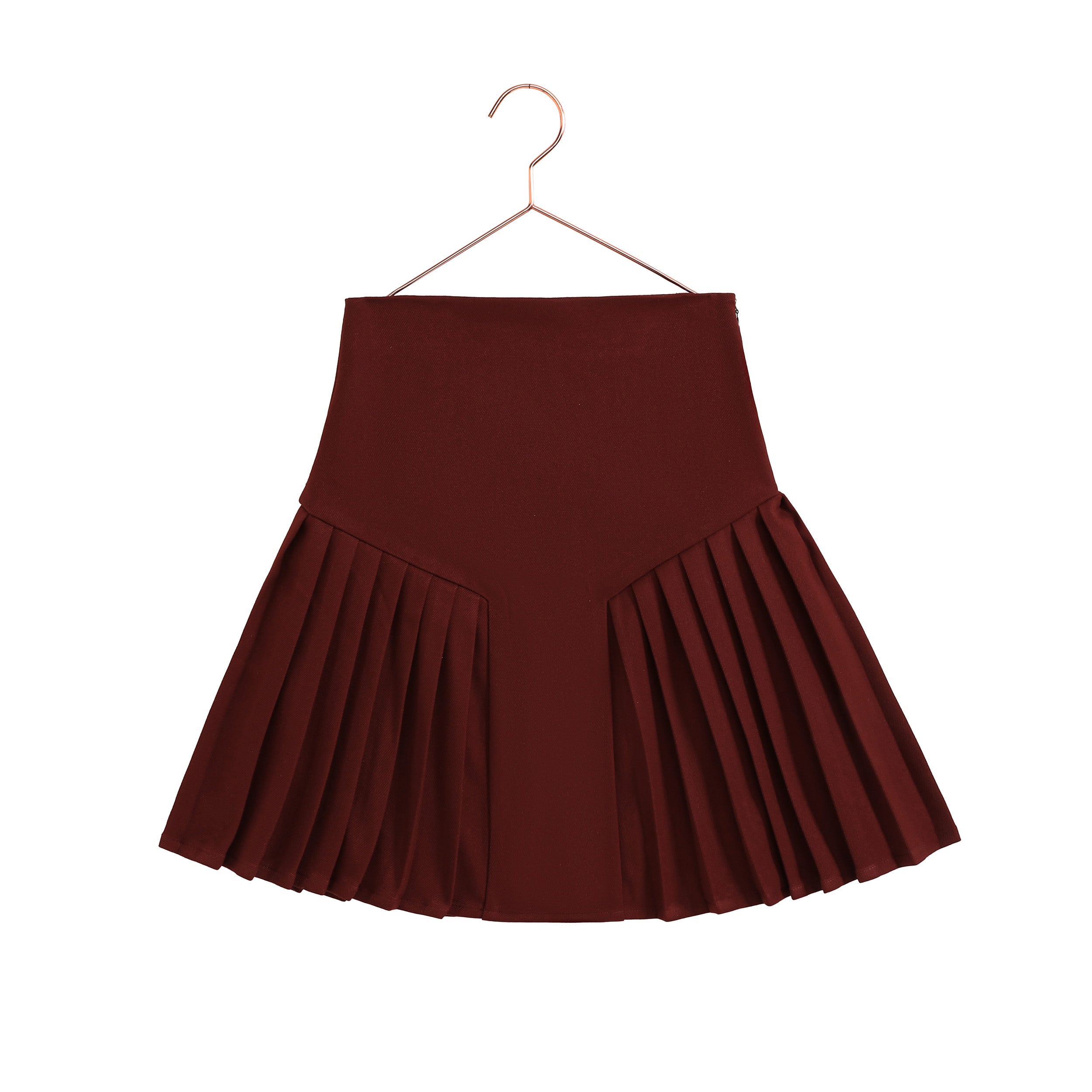 RetroKid Burgundy Emerson Pleat Skirt