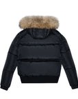 Ellabee Lena Raccoon Fur Black Shearling Bomber