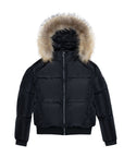 Ellabee Lena Raccoon Fur Black Shearling Bomber