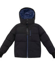 Ellabee Black With Blue Zipper And Lining Racoon Fur Coat