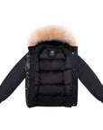 Ellabee Girls Canvas Pompom Bomber Gold Fux Fur