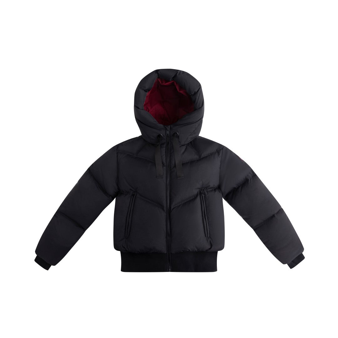 Ellabee Emma Black Raspberry Lining Down Bomber