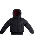 Ellabee Emma Black Raspberry Lining Down Bomber