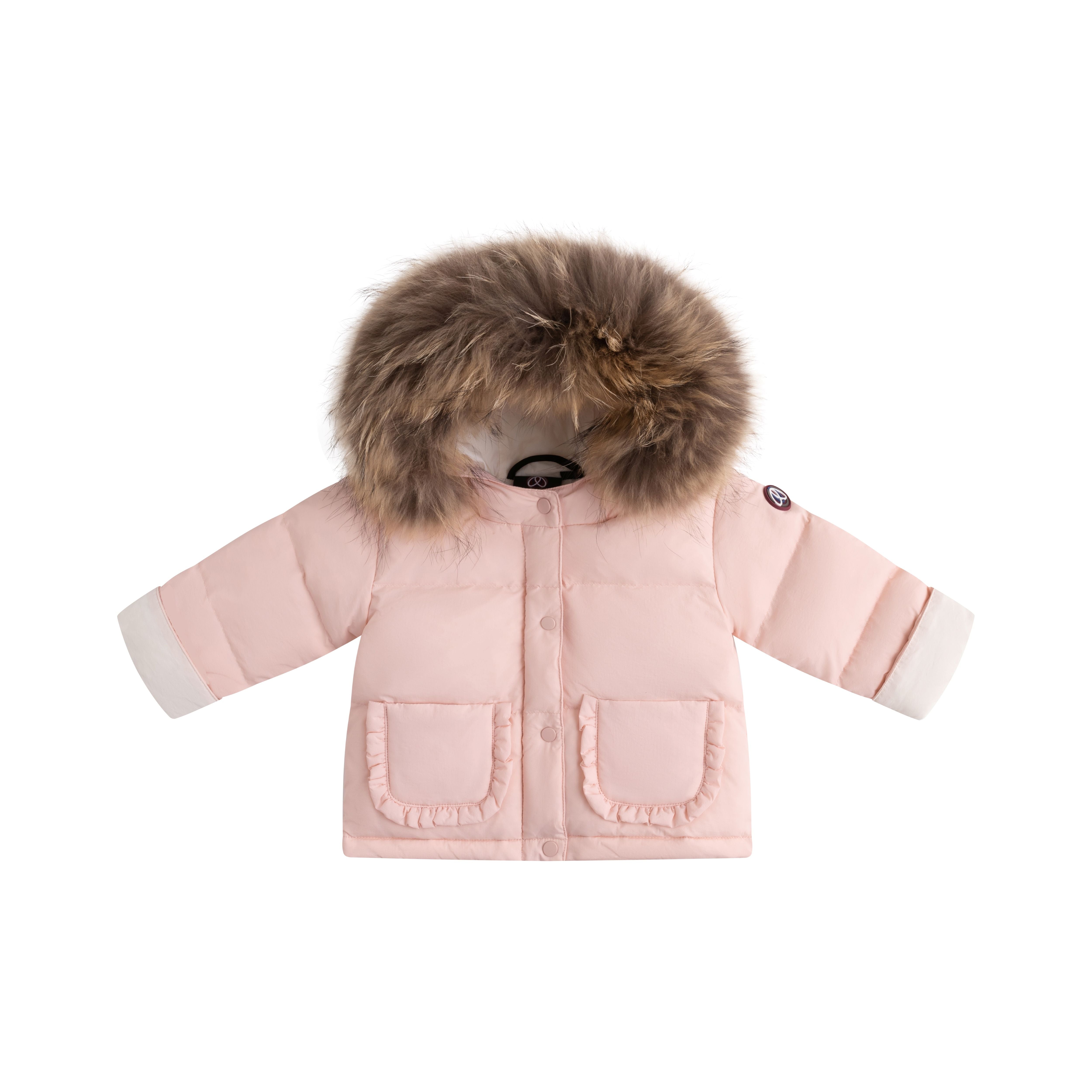 Ellabee Baby Pink Enfant Fur Down Jacket
